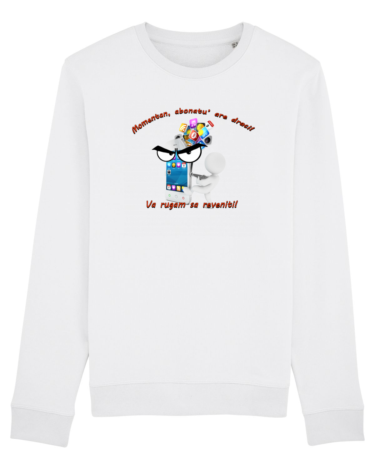 Bluză mânecă lungă Unisex Rise White