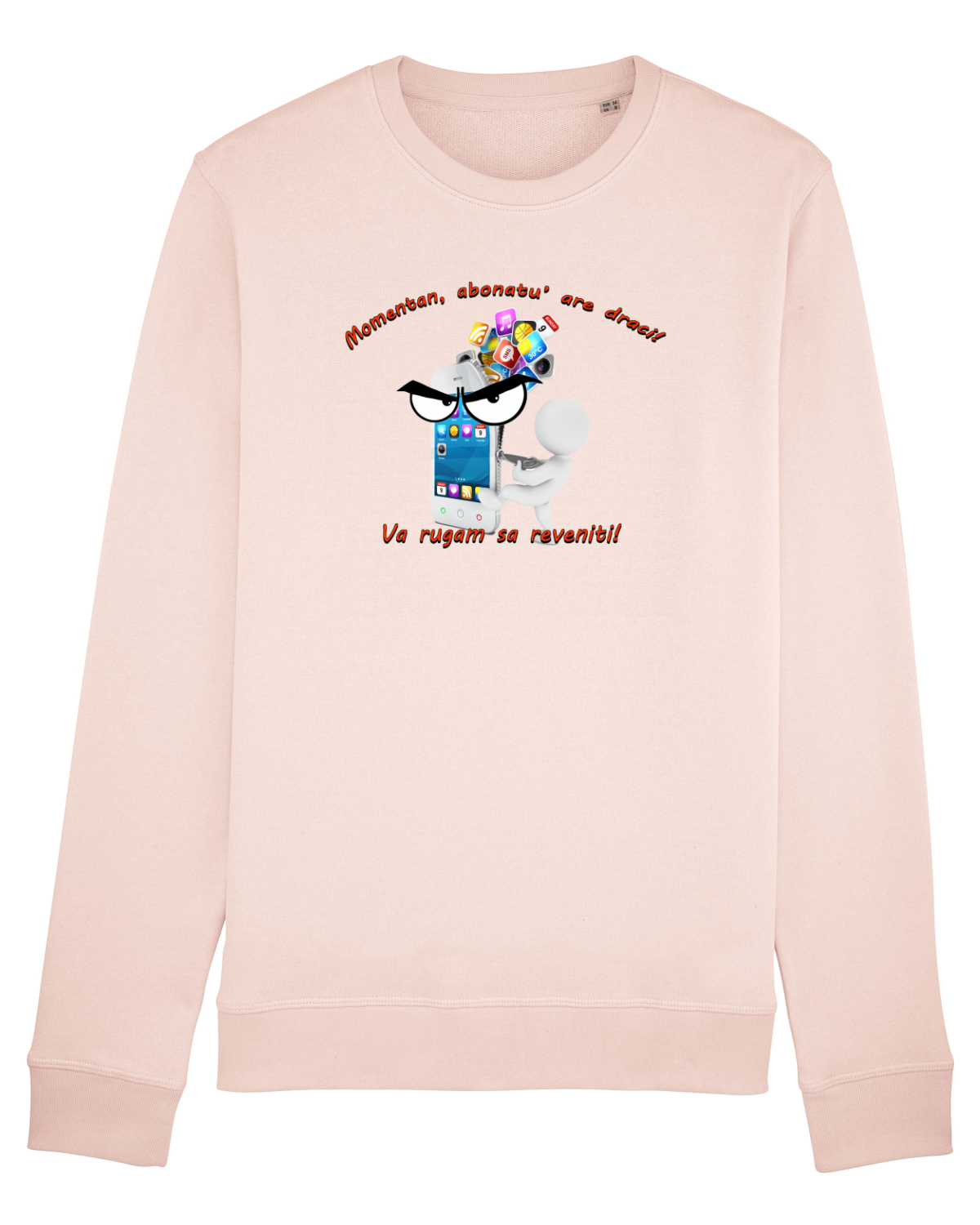 Bluză mânecă lungă Unisex Rise Candy Pink