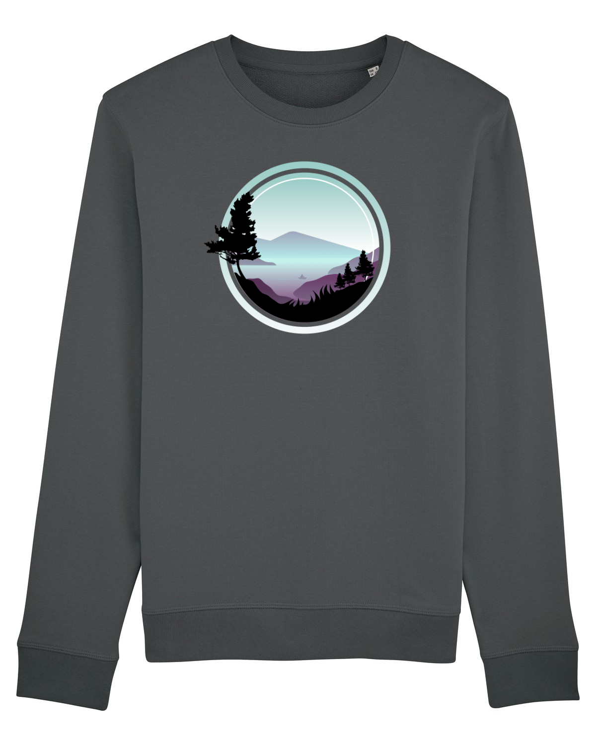 Bluză mânecă lungă Unisex Rise Anthracite