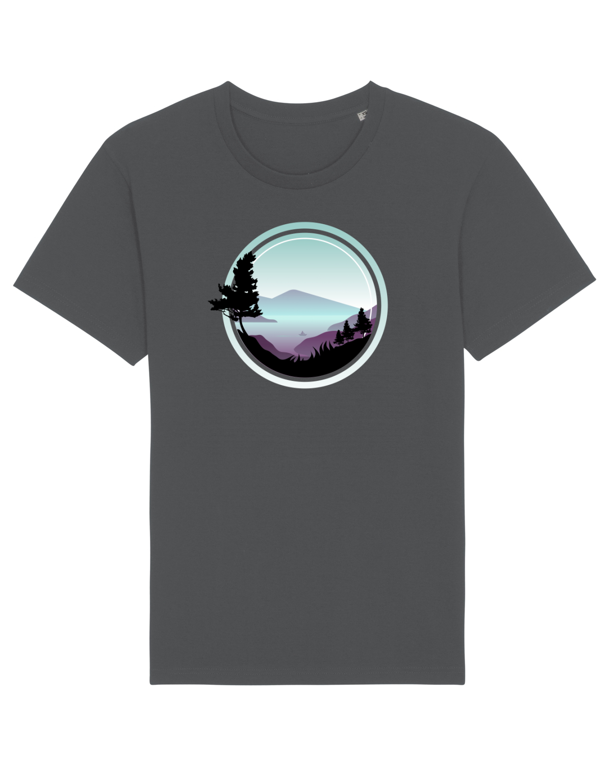 Tricou mânecă scurtă Unisex Rocker Anthracite