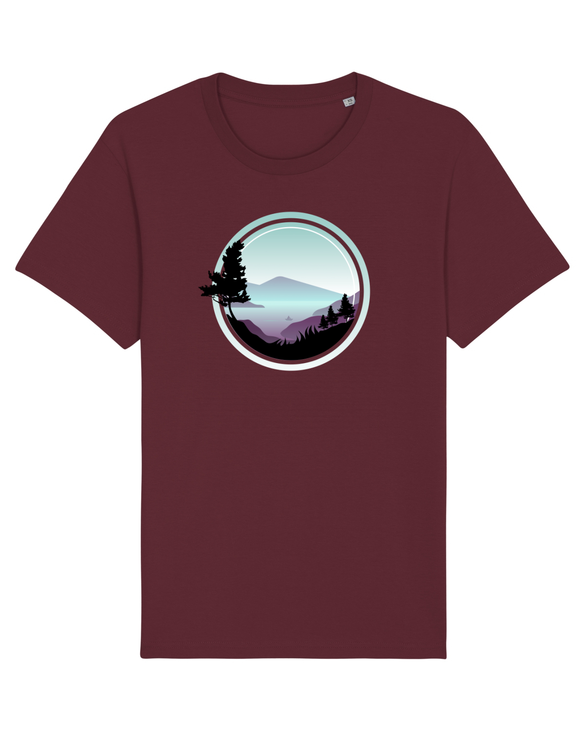 Tricou mânecă scurtă Unisex Rocker Burgundy