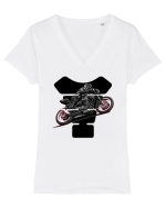 Tank Protector Sport Bike Tricou mânecă scurtă guler V Damă Evoker