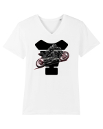 Tank Protector Sport Bike Tricou mânecă scurtă guler V Bărbat Presenter