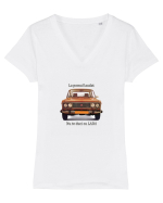 Pomul laudat Tricou mânecă scurtă guler V Damă Evoker