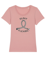 Sunt flexibil Tricou mânecă scurtă guler larg fitted Damă Expresser
