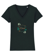 Zănă Tricou mânecă scurtă guler V Damă Evoker