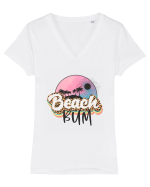 Beach Bum Tricou mânecă scurtă guler V Damă Evoker