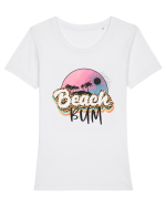 Beach Bum Tricou mânecă scurtă guler larg fitted Damă Expresser
