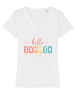 Hello Summer Tricou mânecă scurtă guler V Damă Evoker