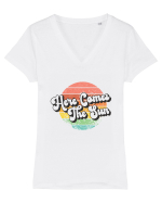 Here Comes the Sun Tricou mânecă scurtă guler V Damă Evoker
