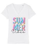 Summer Vibes Tricou mânecă scurtă guler V Damă Evoker