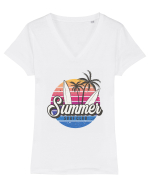 Summer Vintage Sunset Tricou mânecă scurtă guler V Damă Evoker