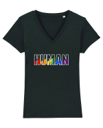 Human Tricou mânecă scurtă guler V Damă Evoker