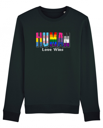 HUMAN - Love Wins Bluză mânecă lungă Unisex Rise
