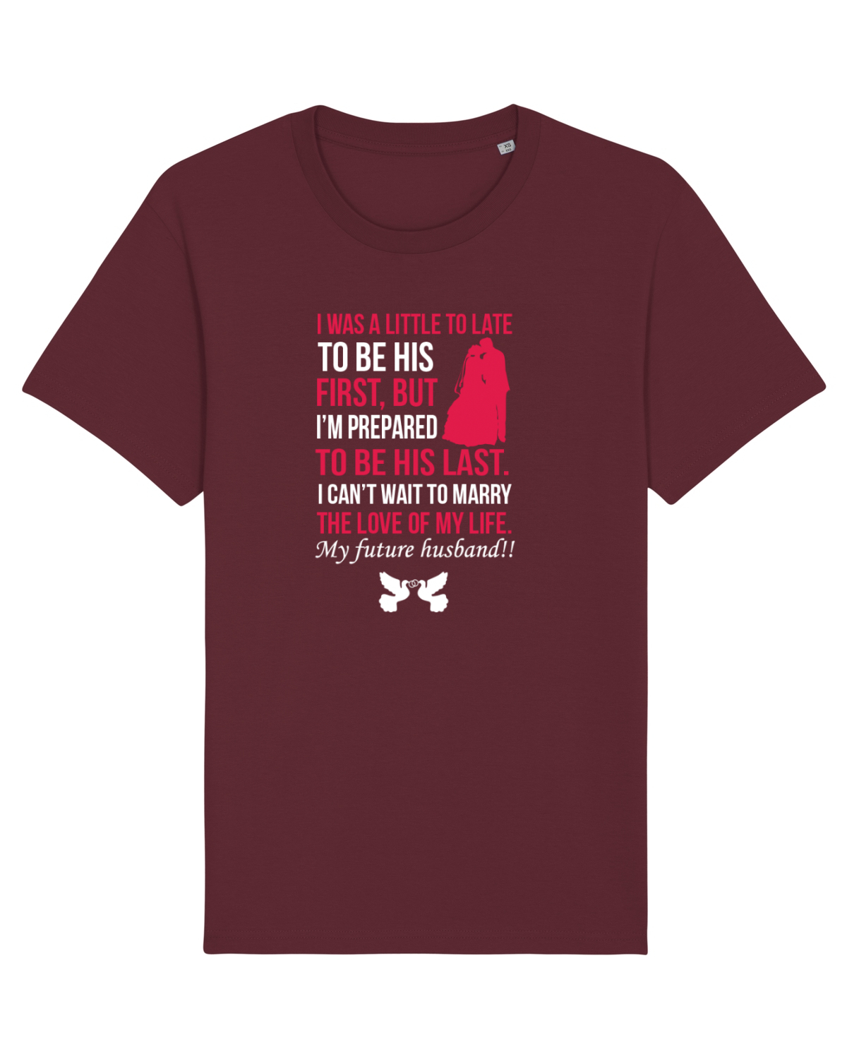 Tricou mânecă scurtă Unisex Rocker Burgundy