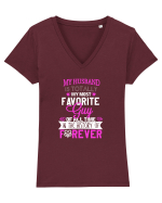 MY HUSBAND Tricou mânecă scurtă guler V Damă Evoker