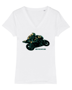Ride your own Ride Tricou mânecă scurtă guler V Damă Evoker