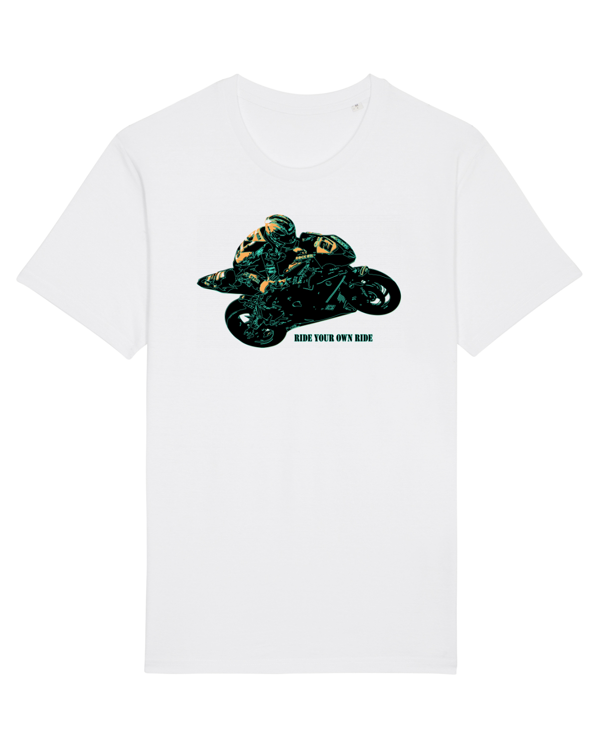 Tricou mânecă scurtă Unisex Rocker White