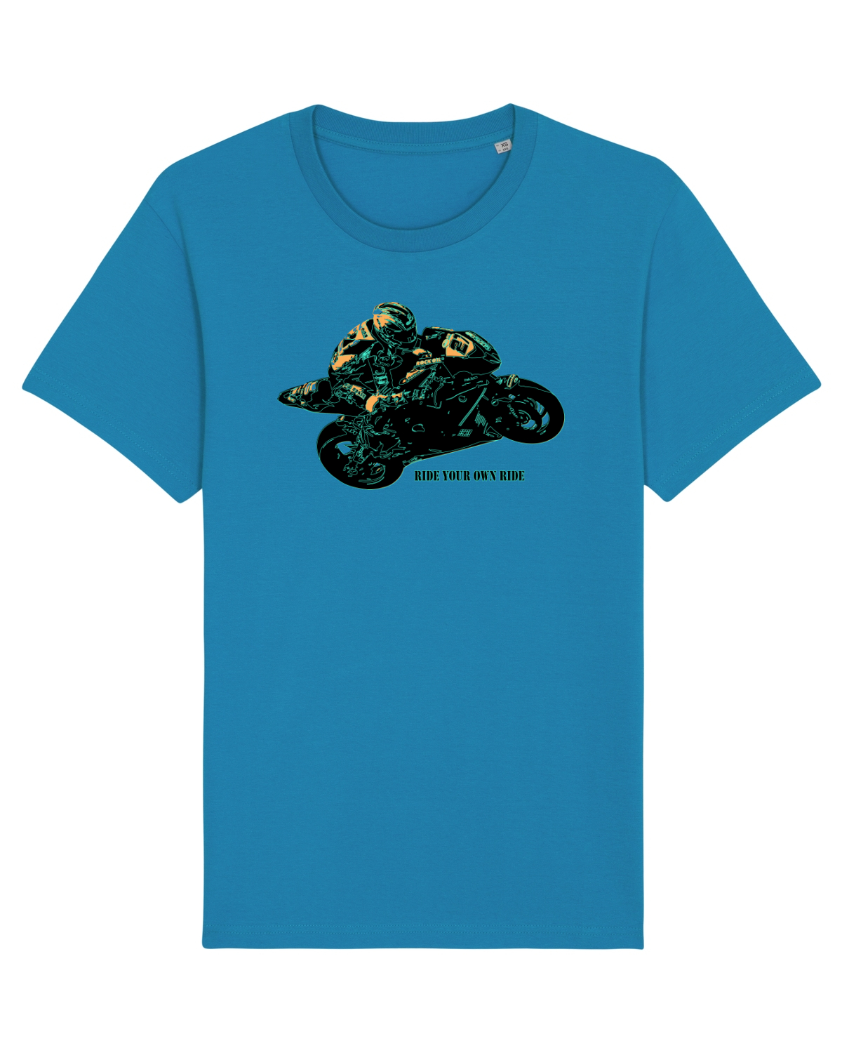 Tricou mânecă scurtă Unisex Rocker Azur