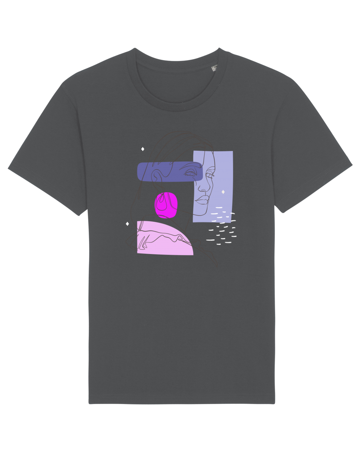 Tricou mânecă scurtă Unisex Rocker Anthracite