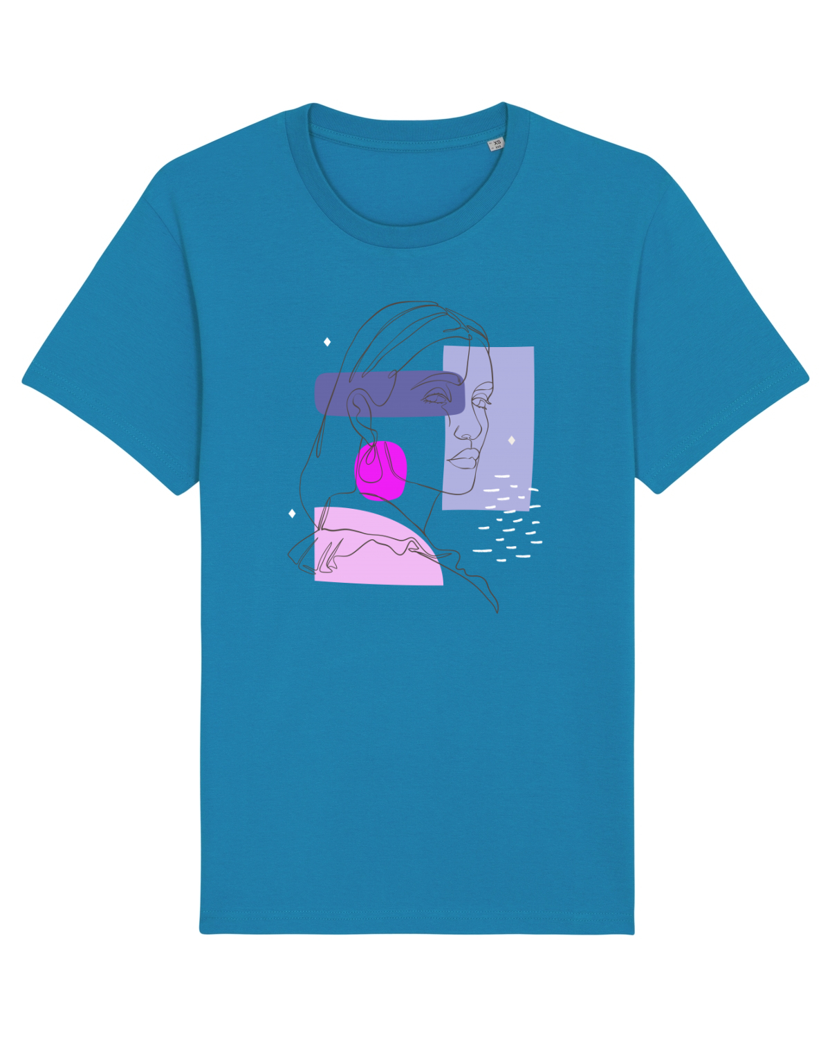 Tricou mânecă scurtă Unisex Rocker Azur