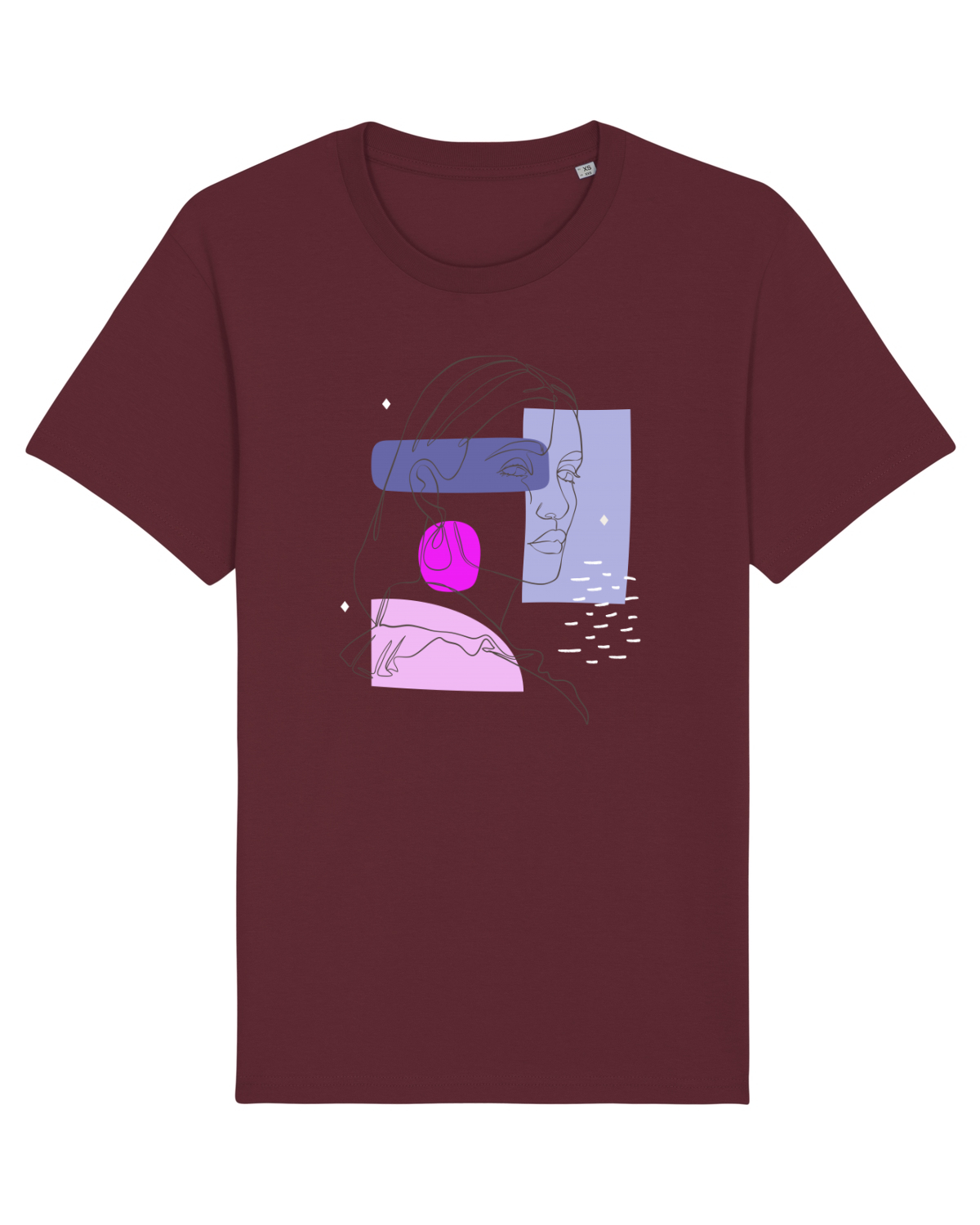 Tricou mânecă scurtă Unisex Rocker Burgundy