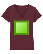 Spatiu verde Tricou mânecă scurtă guler V Damă Evoker