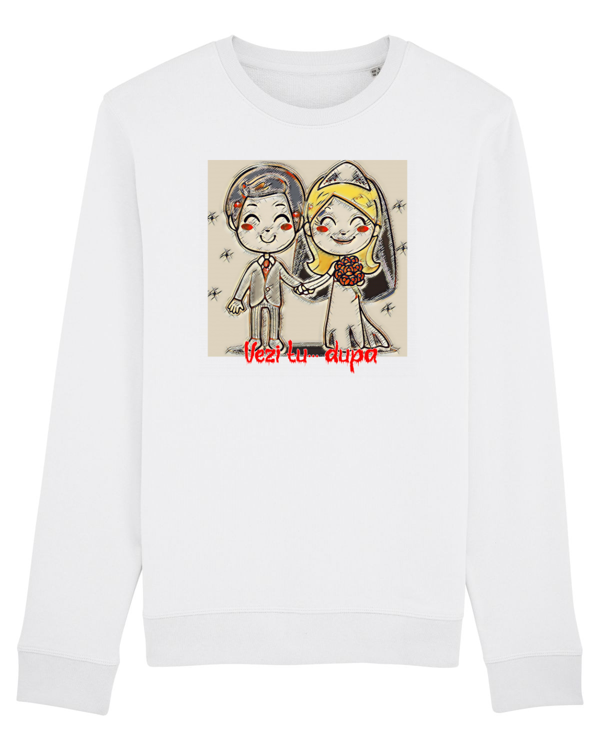 Bluză mânecă lungă Unisex Rise White
