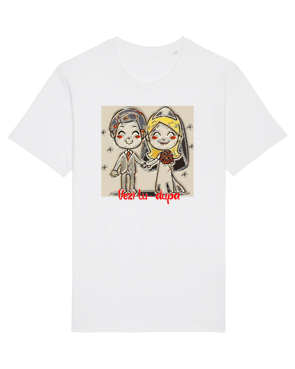 Tricou mânecă scurtă Unisex Rocker White