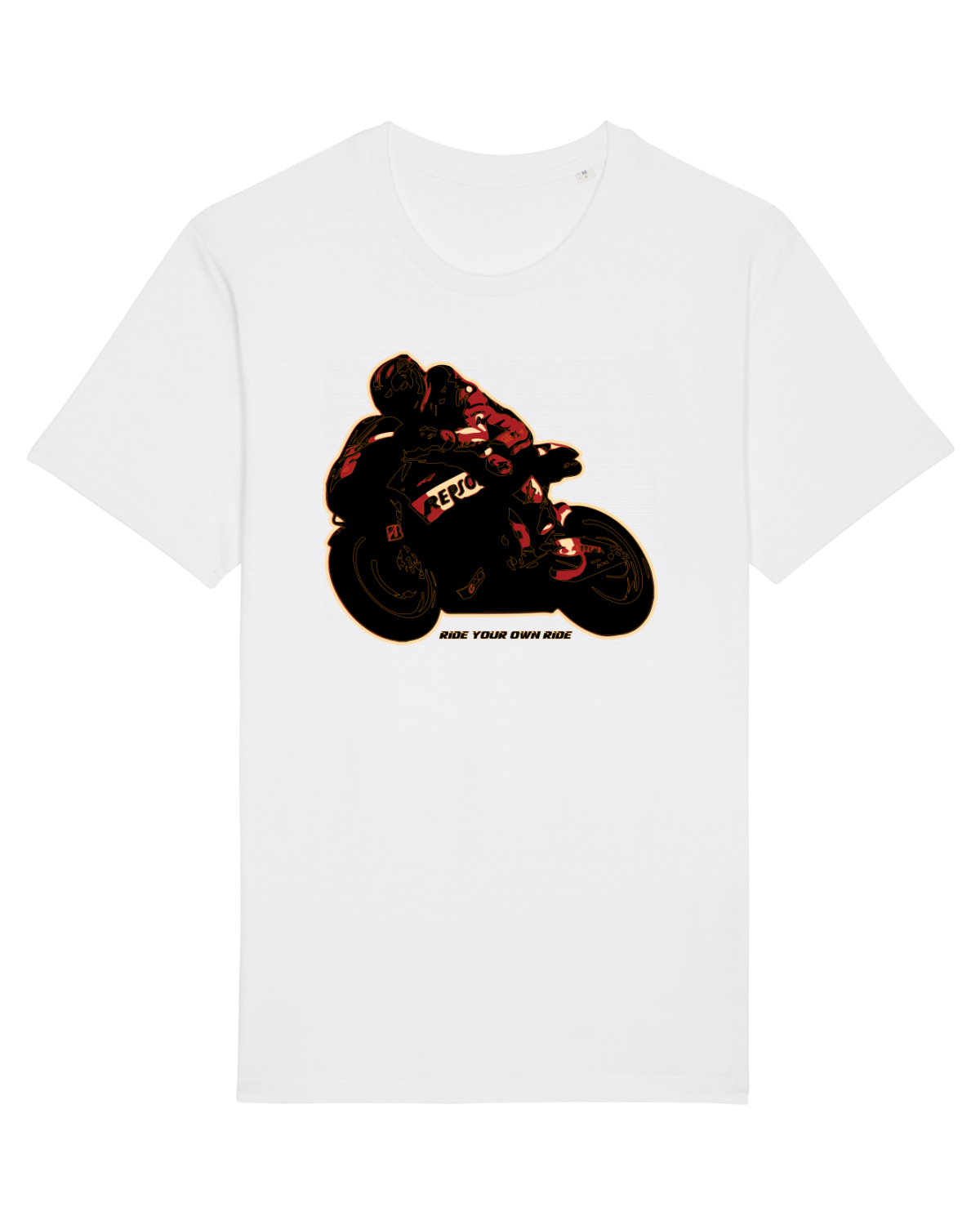 Tricou mânecă scurtă Unisex Rocker White