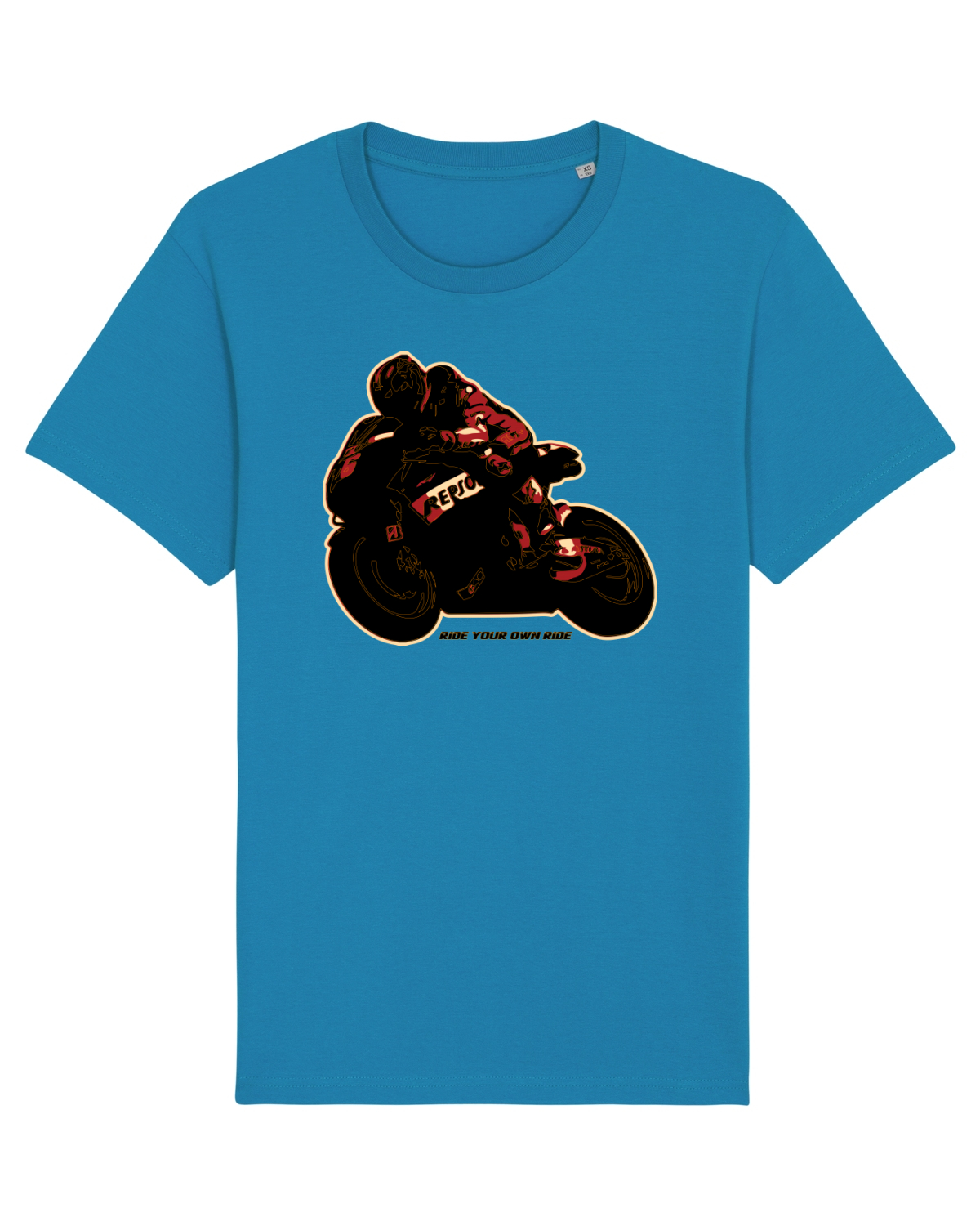Tricou mânecă scurtă Unisex Rocker Azur