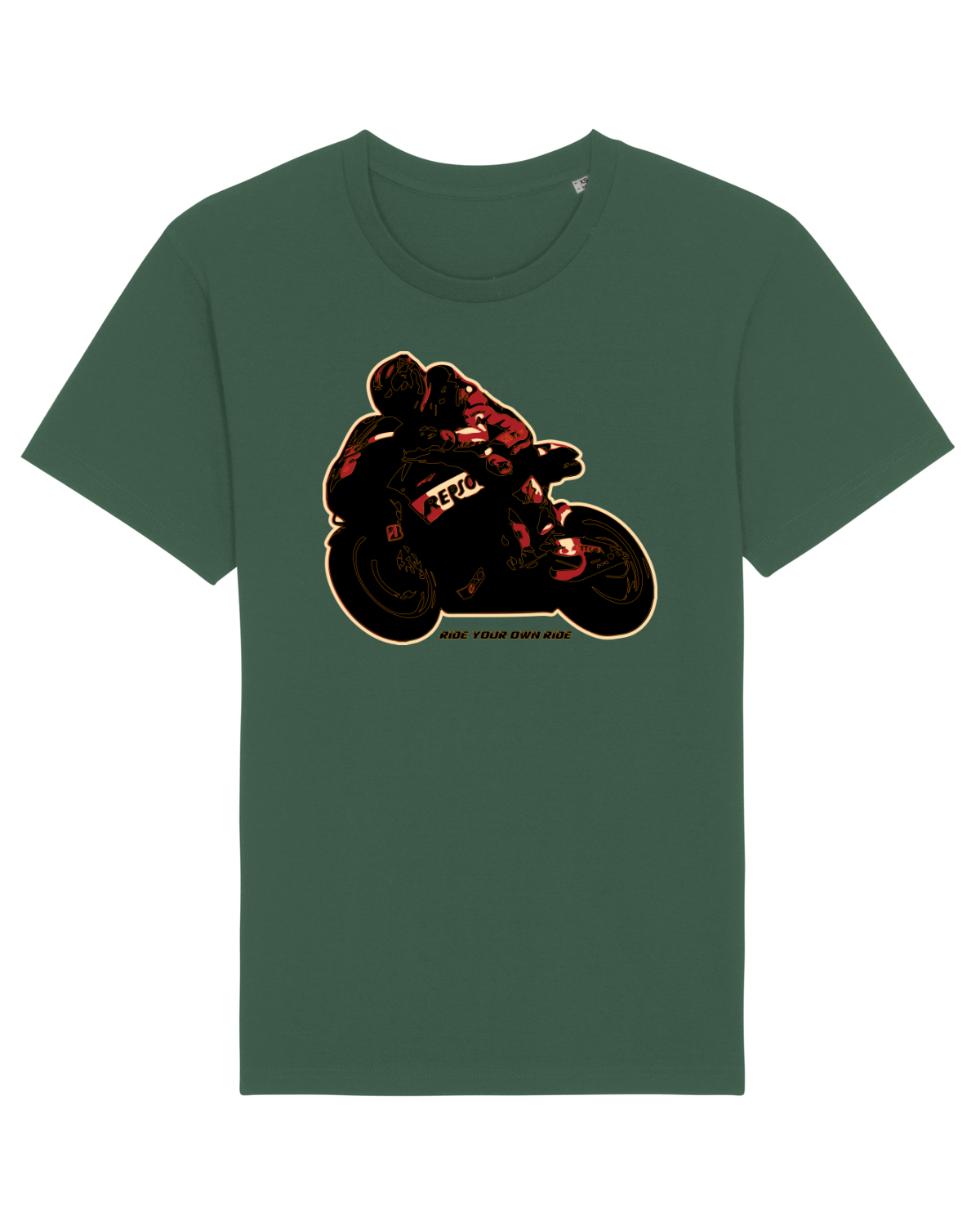 Tricou mânecă scurtă Unisex Rocker Bottle Green