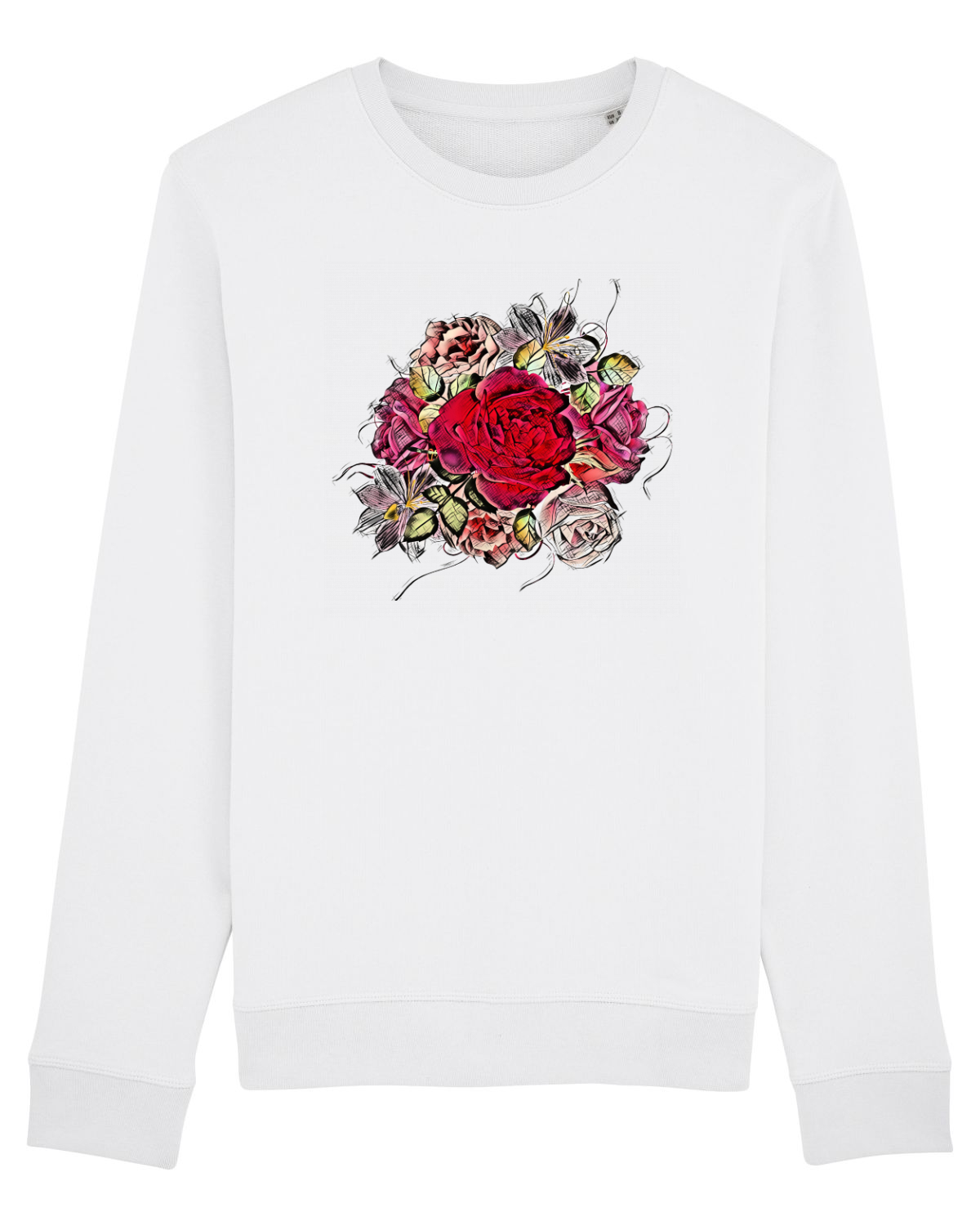Bluză mânecă lungă Unisex Rise White