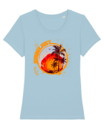 Summer Vibes - pentru iubitorii de vara Tricou mânecă scurtă guler larg fitted Damă Expresser