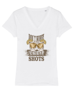 DON`T WORRY I`VE HAD BOTH MY SHOTS Tricou mânecă scurtă guler V Damă Evoker