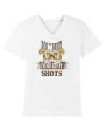 DON`T WORRY I`VE HAD BOTH MY SHOTS Tricou mânecă scurtă guler V Bărbat Presenter