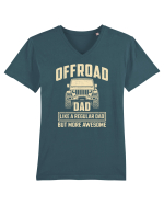 Offroad Dad Like A Regular Dad But more Awesome Tricou mânecă scurtă guler V Bărbat Presenter
