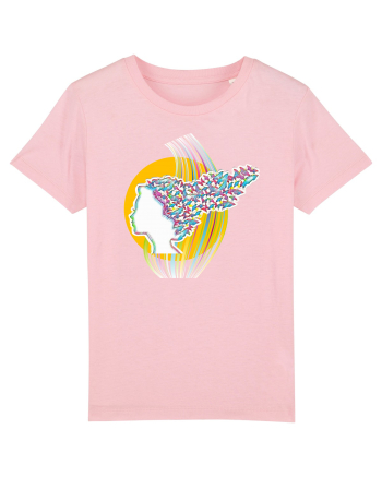 Fata cu fluturi Cotton Pink