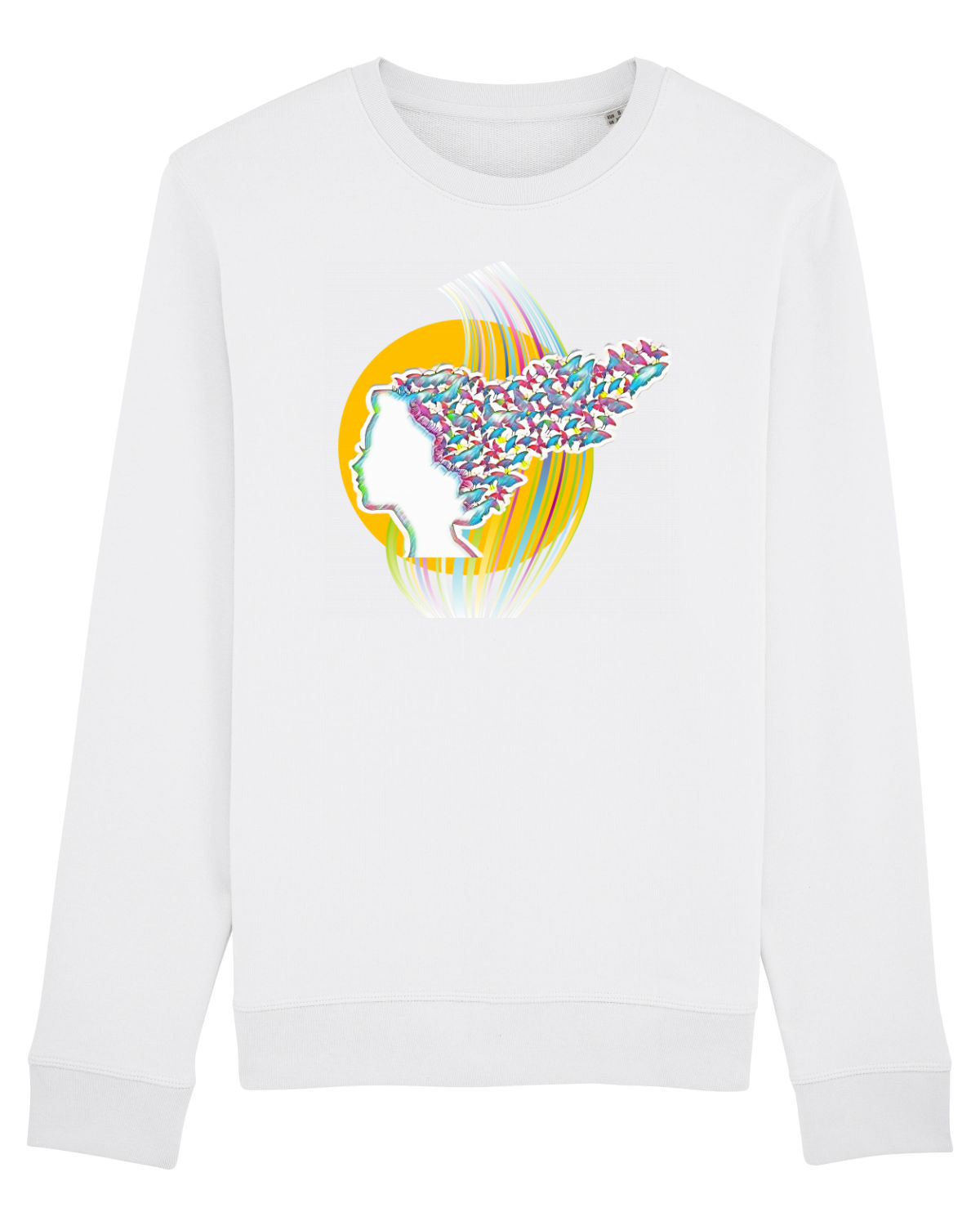 Bluză mânecă lungă Unisex Rise White
