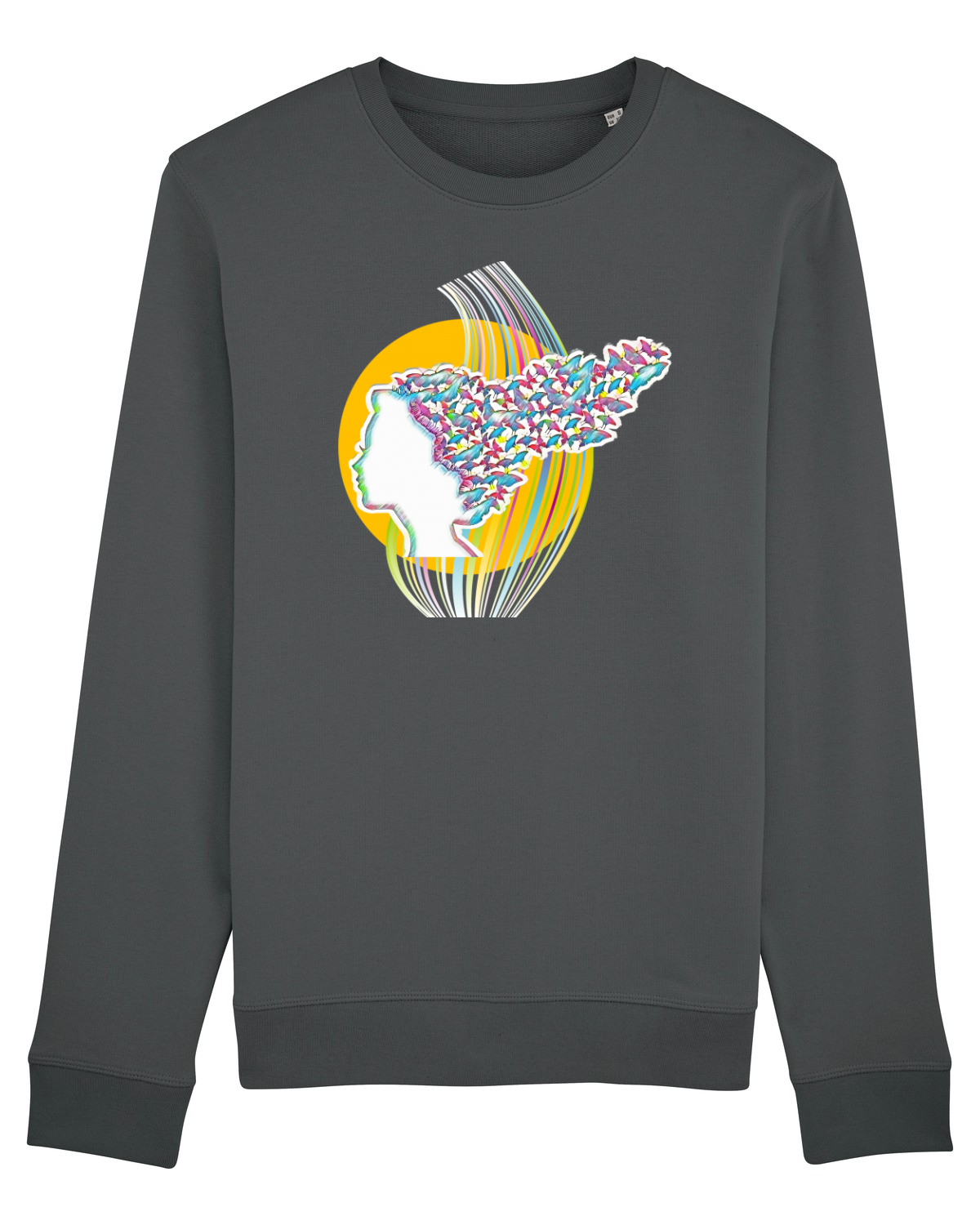 Bluză mânecă lungă Unisex Rise Anthracite