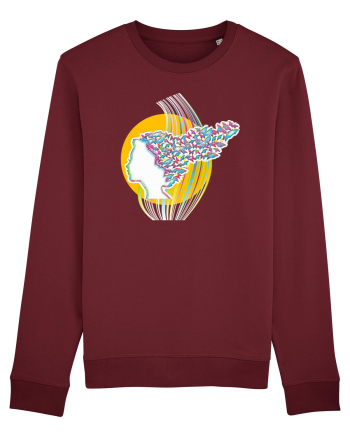 Fata cu fluturi Burgundy