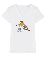 Colac peste pupăză 2 Tricou mânecă scurtă guler V Damă Evoker