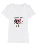 Știi ce zic? Tricou mânecă scurtă guler V Damă Evoker