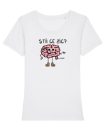 Știi ce zic? Tricou mânecă scurtă guler larg fitted Damă Expresser