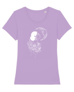 Moon Love Tricou mânecă scurtă guler larg fitted Damă Expresser