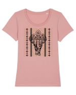 INDIA Tricou mânecă scurtă guler larg fitted Damă Expresser
