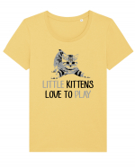 KITTENS Tricou mânecă scurtă guler larg fitted Damă Expresser