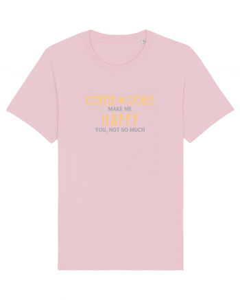 Coffee and dogs Cotton Pink
