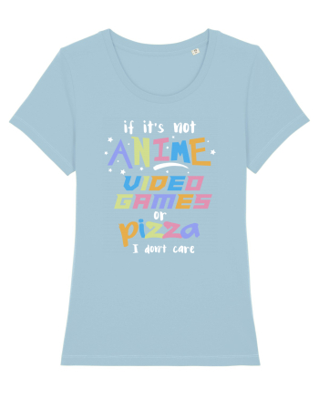 Anime Video games or Pizza Sky Blue