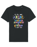 Anime Video games or Pizza Tricou mânecă scurtă Unisex Rocker